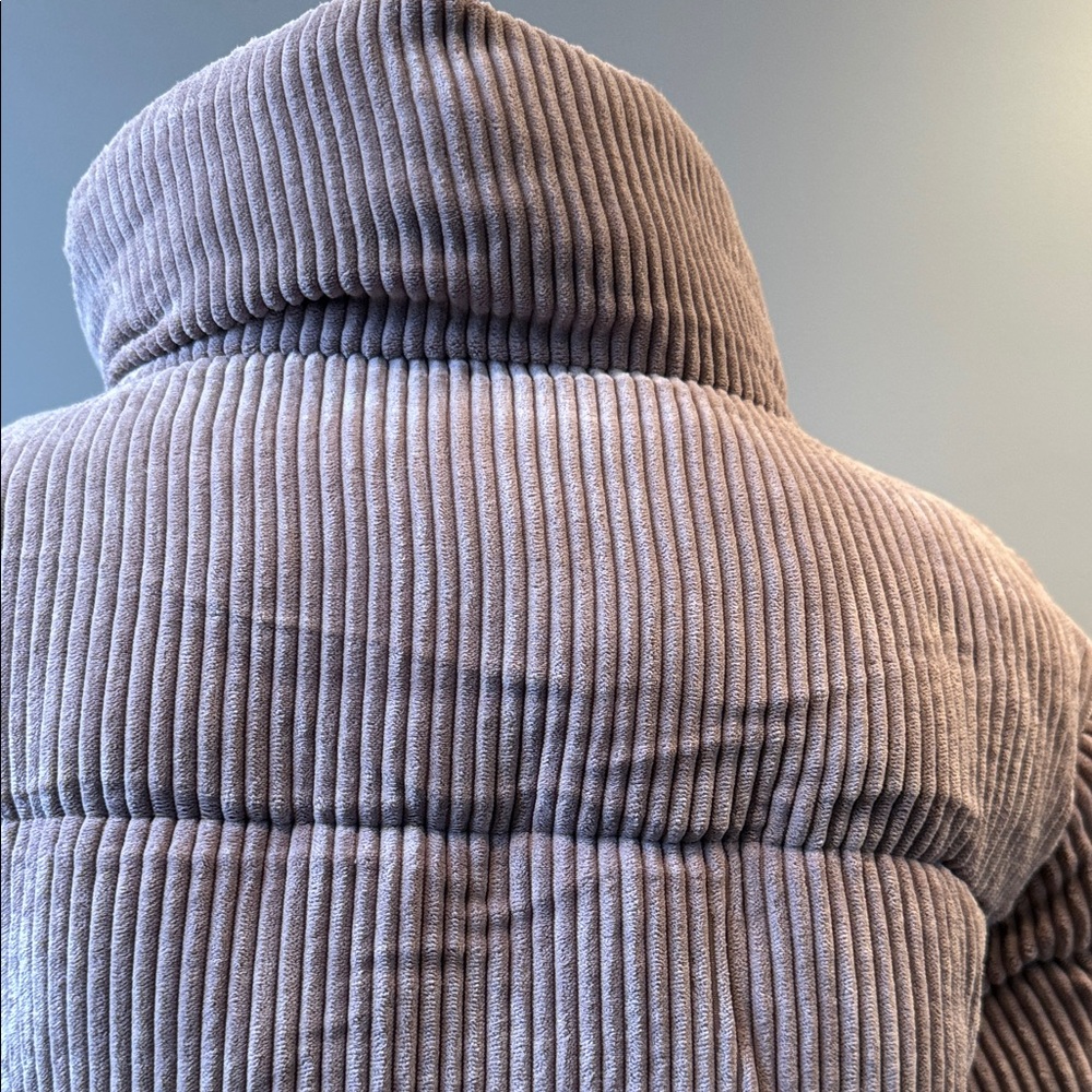 Cozy Corduroy Puffer Jacket Rose Pink Size M - Picture 4 of 7
